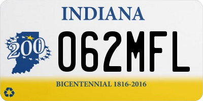 IN license plate 062MFL
