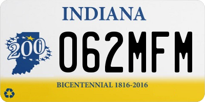 IN license plate 062MFM