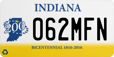 IN license plate 062MFN