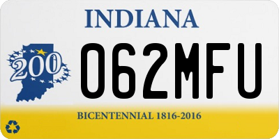 IN license plate 062MFU