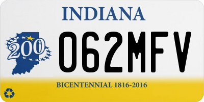 IN license plate 062MFV