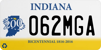 IN license plate 062MGA