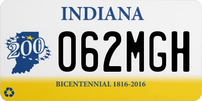 IN license plate 062MGH
