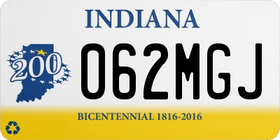 IN license plate 062MGJ
