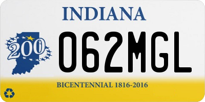 IN license plate 062MGL