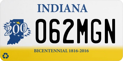 IN license plate 062MGN