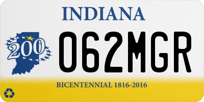 IN license plate 062MGR