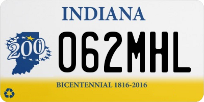 IN license plate 062MHL