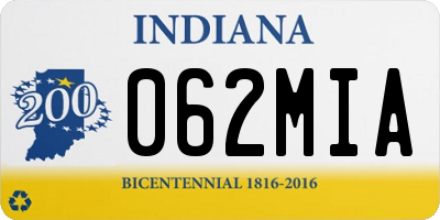 IN license plate 062MIA