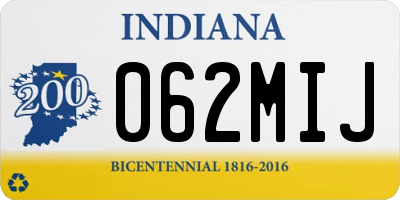 IN license plate 062MIJ