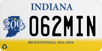 IN license plate 062MIN