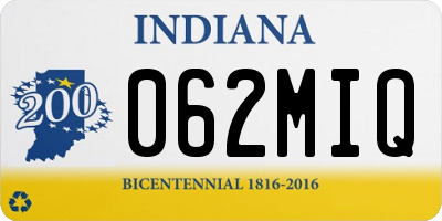 IN license plate 062MIQ