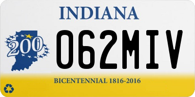 IN license plate 062MIV