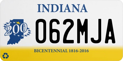 IN license plate 062MJA