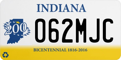 IN license plate 062MJC