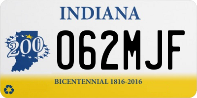 IN license plate 062MJF