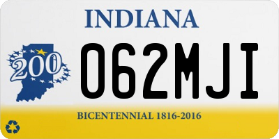 IN license plate 062MJI