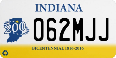 IN license plate 062MJJ