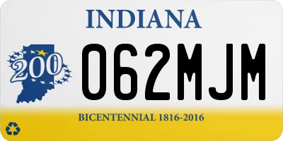 IN license plate 062MJM