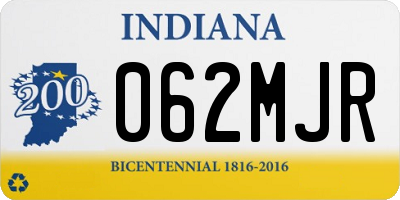 IN license plate 062MJR