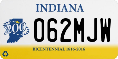 IN license plate 062MJW