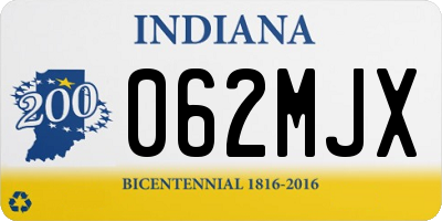 IN license plate 062MJX