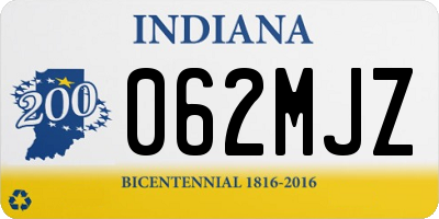 IN license plate 062MJZ