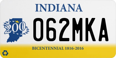 IN license plate 062MKA