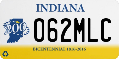 IN license plate 062MLC