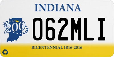 IN license plate 062MLI
