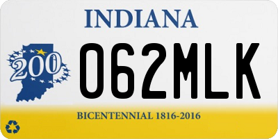 IN license plate 062MLK