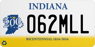 IN license plate 062MLL
