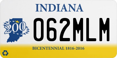 IN license plate 062MLM