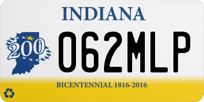 IN license plate 062MLP