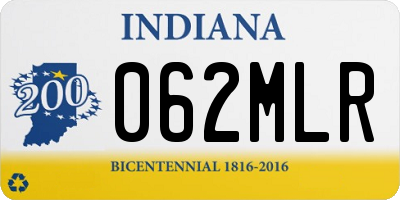 IN license plate 062MLR