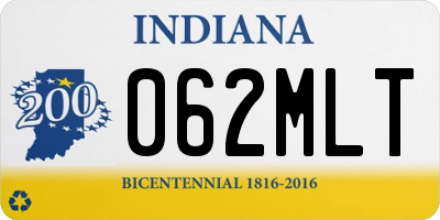 IN license plate 062MLT