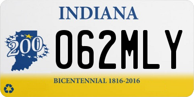 IN license plate 062MLY