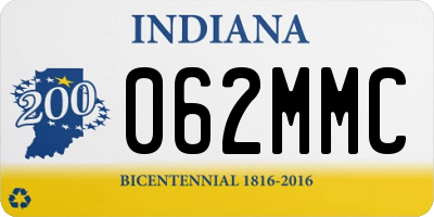 IN license plate 062MMC