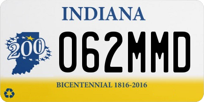 IN license plate 062MMD