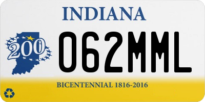 IN license plate 062MML