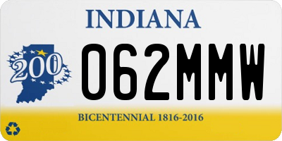 IN license plate 062MMW
