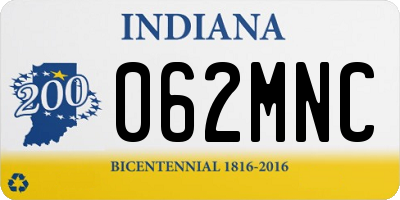 IN license plate 062MNC