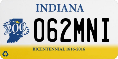 IN license plate 062MNI
