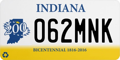 IN license plate 062MNK