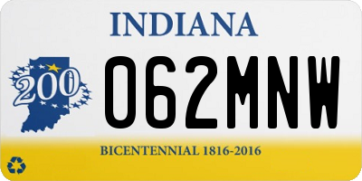 IN license plate 062MNW