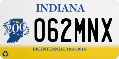 IN license plate 062MNX