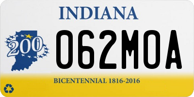 IN license plate 062MOA