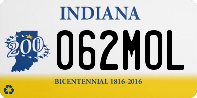 IN license plate 062MOL