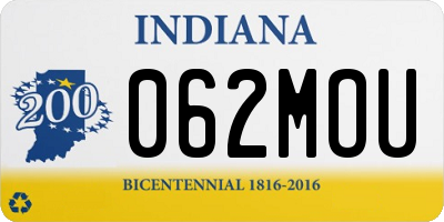 IN license plate 062MOU