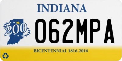 IN license plate 062MPA